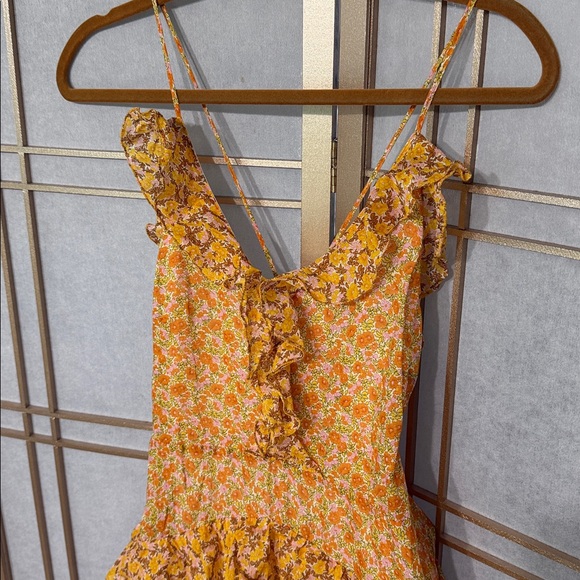 MAJE Rissol Floral Ruffle Sleeveless Cotton Dress US Size Small - Picture 2 of 16